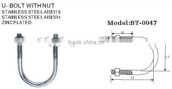 Rigging Hardware High Quality Metal U Bolt Shaped Nut Factory Price photo-3