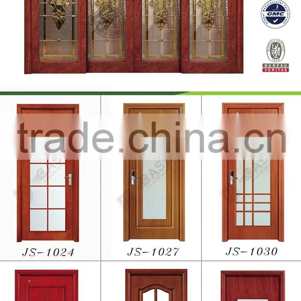 Interior Gold Plated Large Art Glass French Multi Wood Sliding Doors photo-2