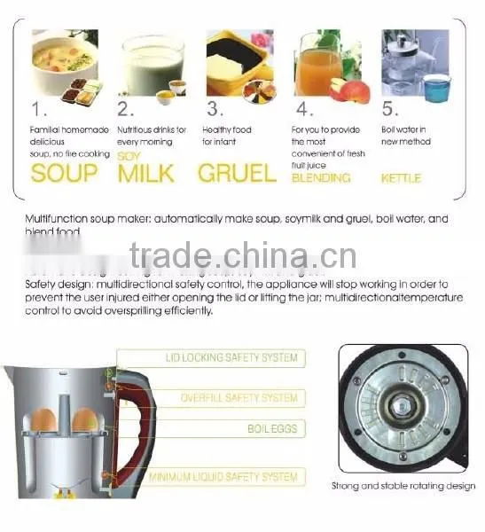 Multi-function Electric Blender Machine Soup Maker Automatic Soybean Milk Maker Quality Choice photo-2