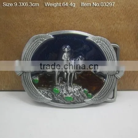 Pressing Zinc Alloy Fashion Famous Brand Logo Color Plate Belt Buckle photo-2