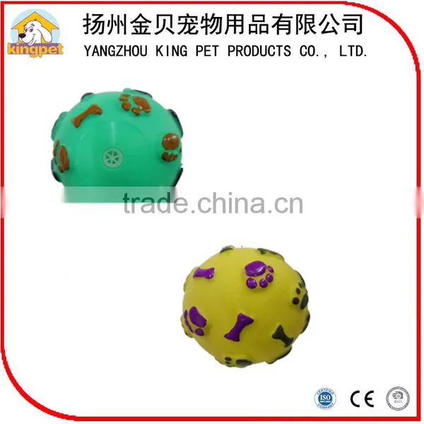 Eco Friendly Squeaky Color Rubber Vinyl Ball Dog Toy With Sounding photo-2