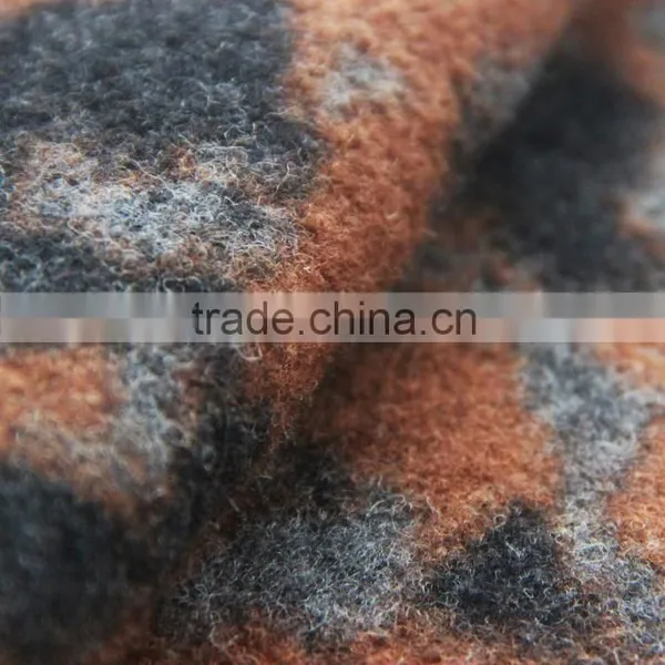 Camouflage Jacquard Knit Wool Fabric for Coat photo-3