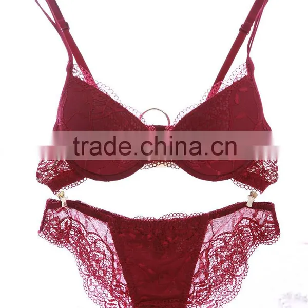 Fancy Beautiful Young Girls Lady Lace Sexcy Underwear Bra Set photo-5