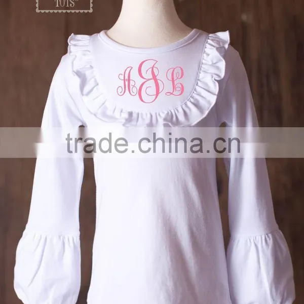 The Factory Price Blank Baby Long Sleeve T-shirts Wholesale,baby Doll Ruffle t Shirts Wholesale photo-2