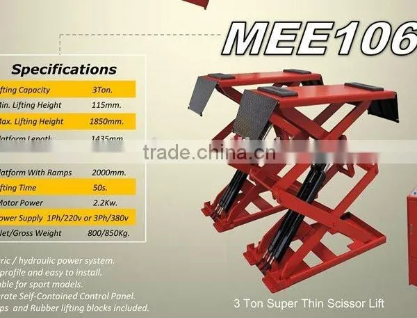 3 Ton Inground Hydraulic Scissor Car Lift photo-3
