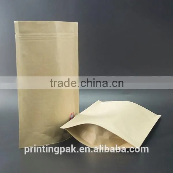 Gravure Printing Plastic Lined Kraft Brown Paper Coffee Bag photo-5