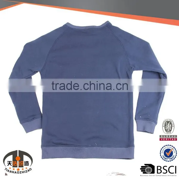 Latest Design Custom Embossed Blank Cotton Sweatshirt for Men Without Hood photo-2