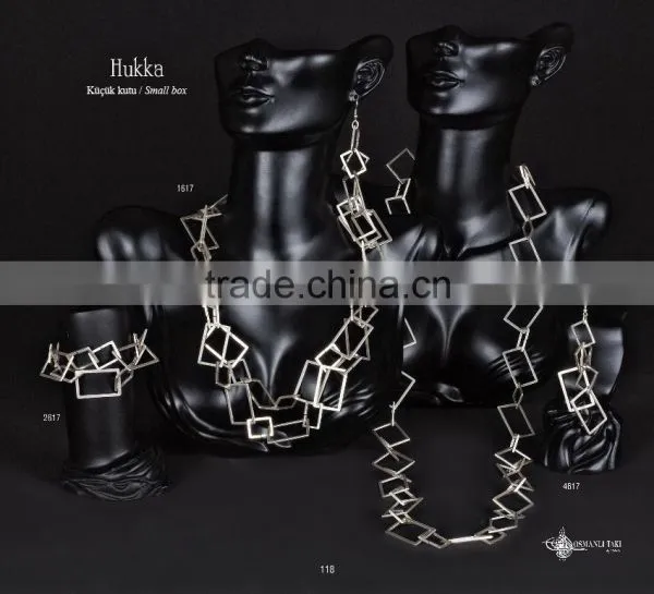 Ring Earring Bracelet Necklace Authentic Turkish Culture Jewelry Set Made in Turkey photo-5