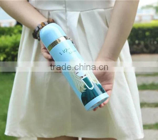 Diller Oem 500ml Double Wall Stainless Steel Vacuum Thermos Bullet Flask photo-5