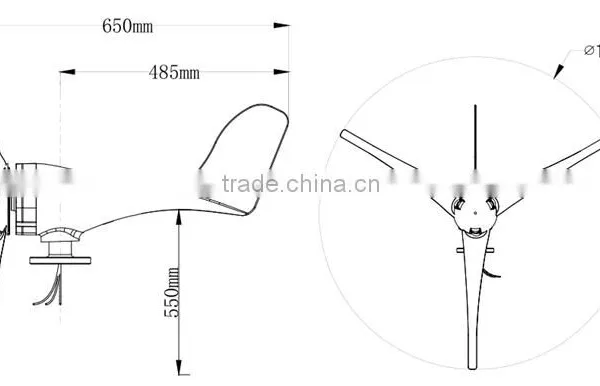 100w Portable Wind Generator 12v 24v photo-2