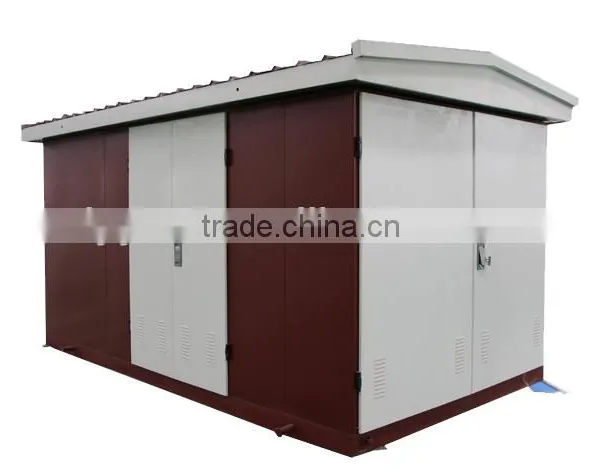 three phase variable transformers high voltage 10kv Pre-installed Type Substations European box Type Substation