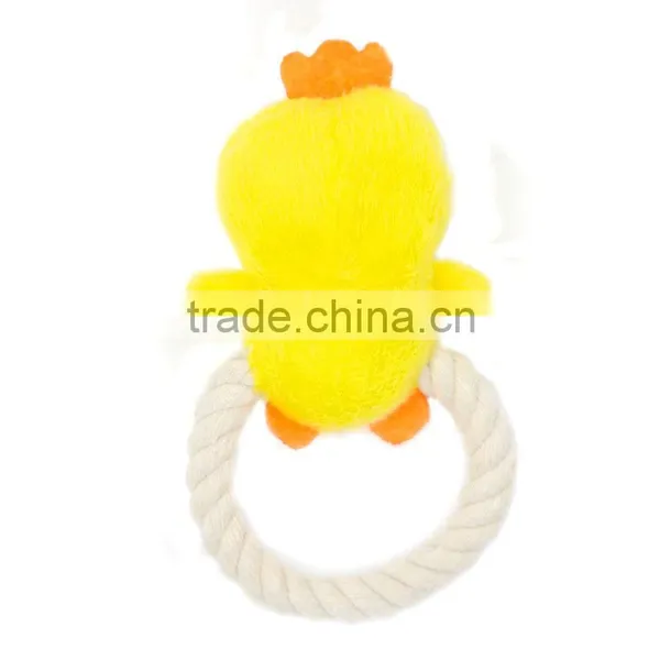 Short Plush Dogs Toys Cotton Stuffed Pet Toys For Cats Scratch Cotton Rope Stuffed Duck Toys For Small Dogs P1043 photo-2
