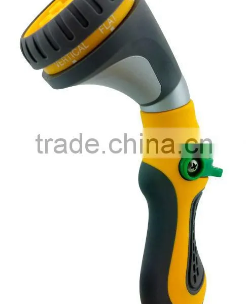 8 Patterns Thumb Control Metal Garden Hose Nozzle Zinc Threaded End photo-3