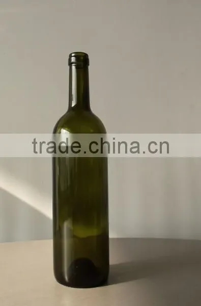 750ml Dark Green Wine Glass Bottle