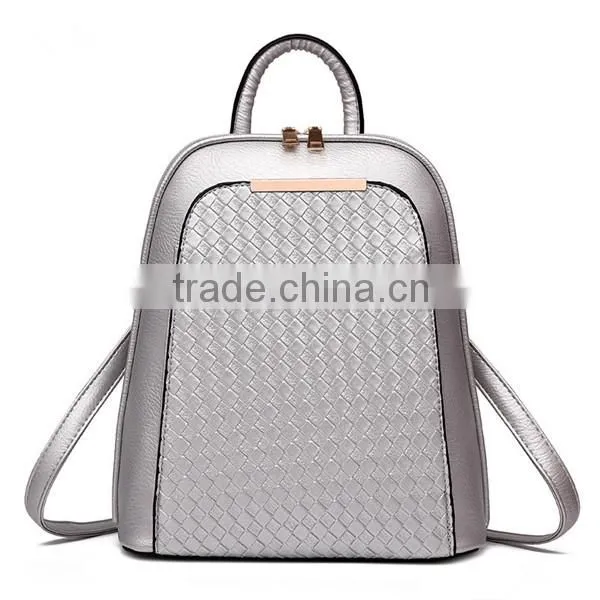 Leisure Knitting Teenage High Quality School Backpack Bags for Girls photo-5