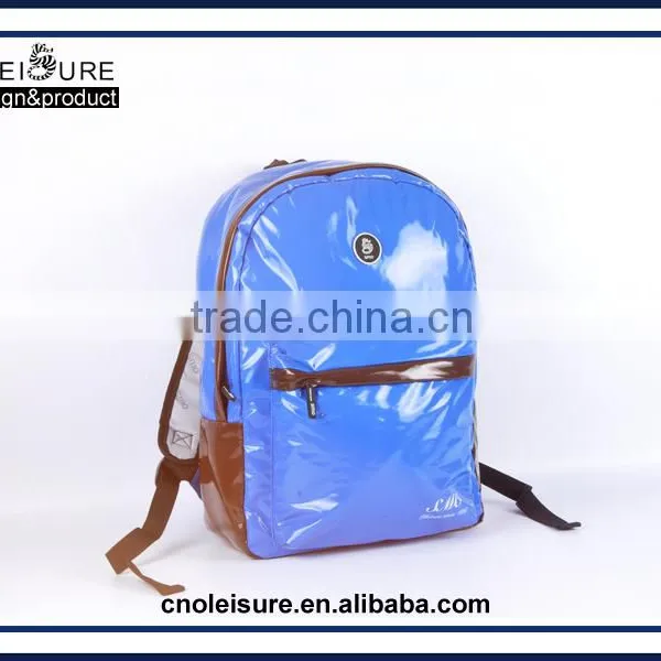 Large Capacity Backpack Washable Leather Backpack Institute of Leisure Wind Backpack photo-2