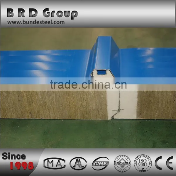 Lightweight Heat Resistant Wall Foam Protection / Rockwool / Roofing Tile Sandwich Panels photo-2