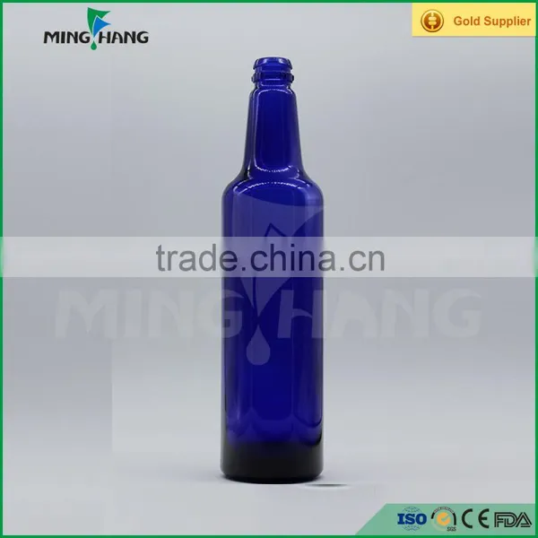 Blue Glass Beer Bottle With Cap for Sale photo-2