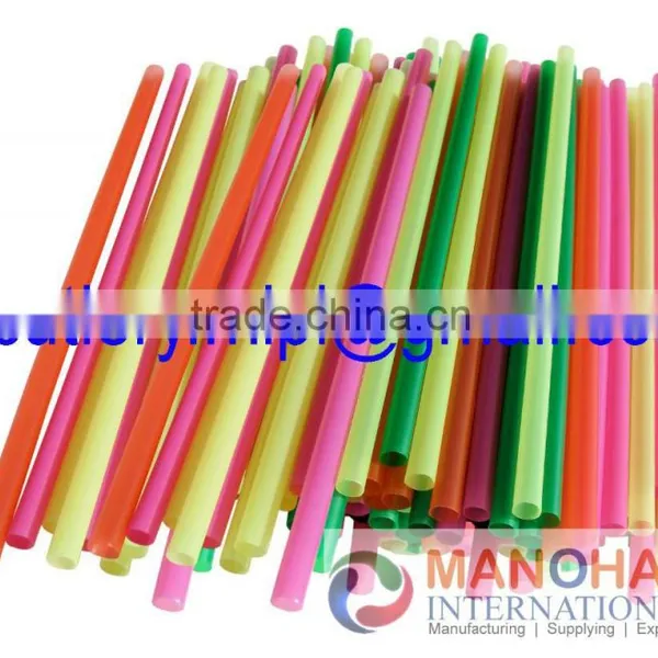 Blue Plastic / Drinking Straws / Spoon Straw. photo-5