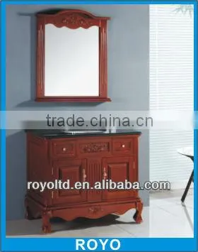 RA015 wood carving bathroom cabinet furniture