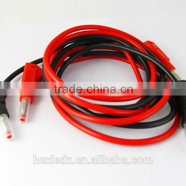 1.2M Dual Transparent Flexible Insulated Stackable 4mm Banana Plug Silicon Cable photo-3