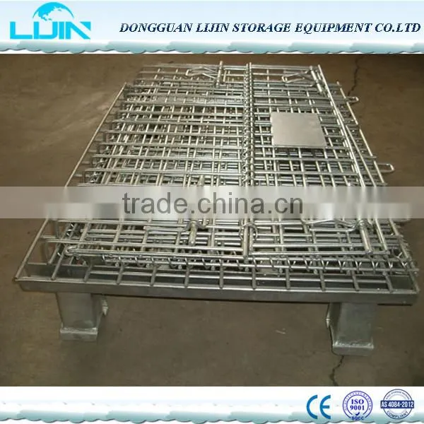 Folding Steel Wire Mesh Cage Folded Storage Container photo-2