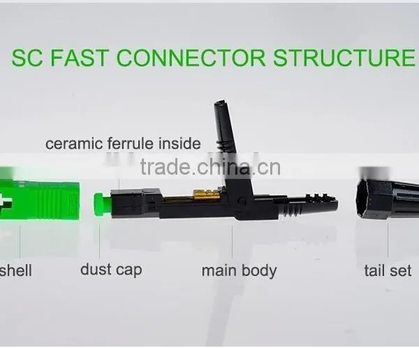 In Time Delivery Ftth Fttx SC/APC Fast Connector