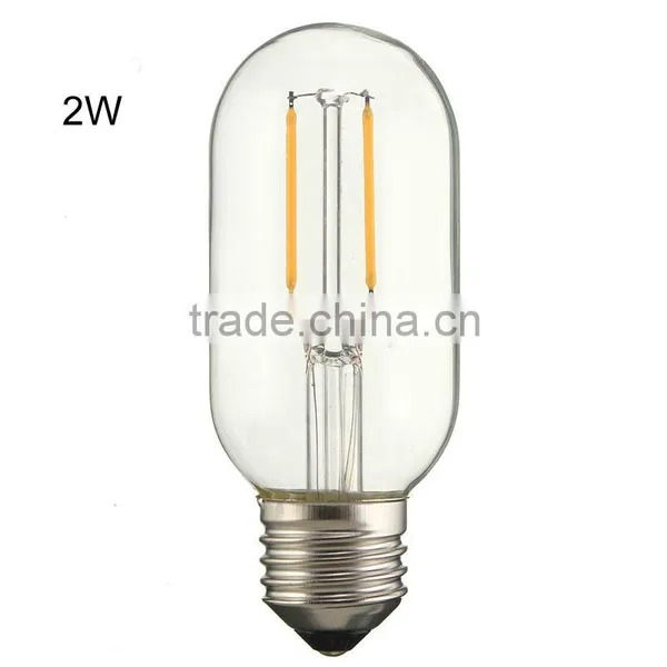 2W 4W Industrial Vintage Tubular T45 Edison LED Filament Bulb E27 220V Warm White photo-3