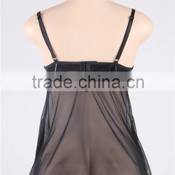 Leather Lingerie Women Plus Size Underwear photo-3