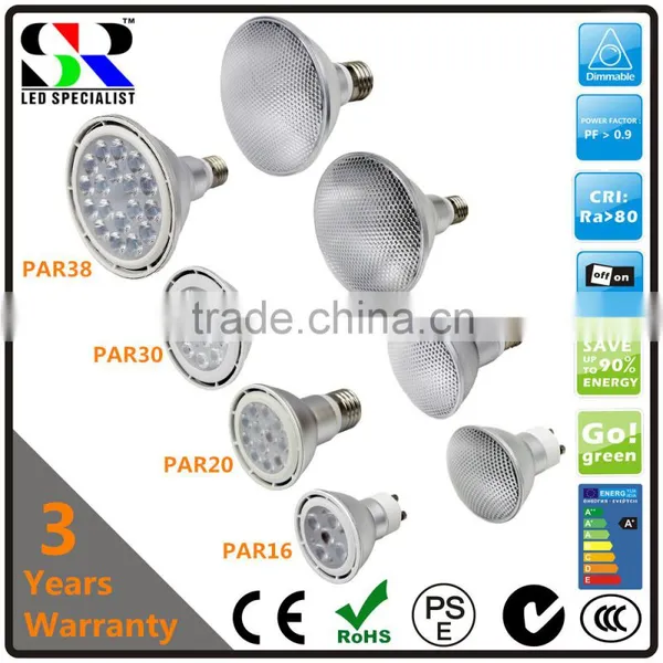 Par30 E26 E27 Wide Angle Frosted Diffused Milky pc Cover Waterproof IP65 Led Dimmable Par30 Spot Bulb Light photo-3