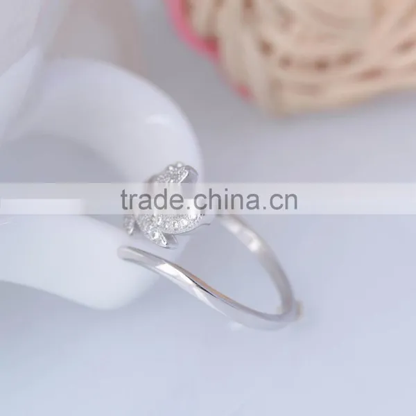 Wholesale 925 Sterling Silver Jewelry Cocktail Cock Tail Opened Knuckle Ring photo-2