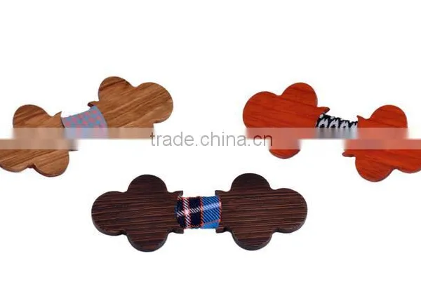 2016 New Cute Mens Spade Wooden Bow Tie Wholesale photo-5