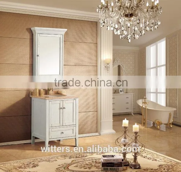 WTS-8422 No Include Faucet and Yes Include Countertop Classic Wood Bathroom Vanity photo-2