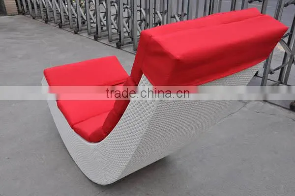 Single Wicker Rocking Chair Garden Chair Furniture photo-2
