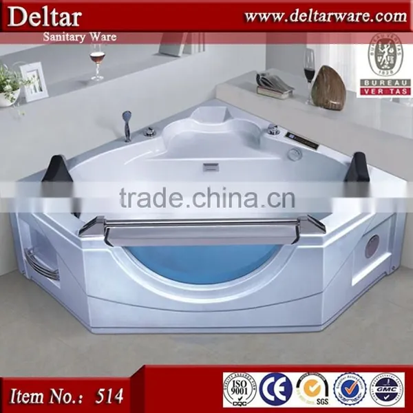 1800mm 2 Person Indoor Hot Tub, Two Side Glass Bathtub, Freestanding Bathtub Popular Acrylic Bathtubs photo-4