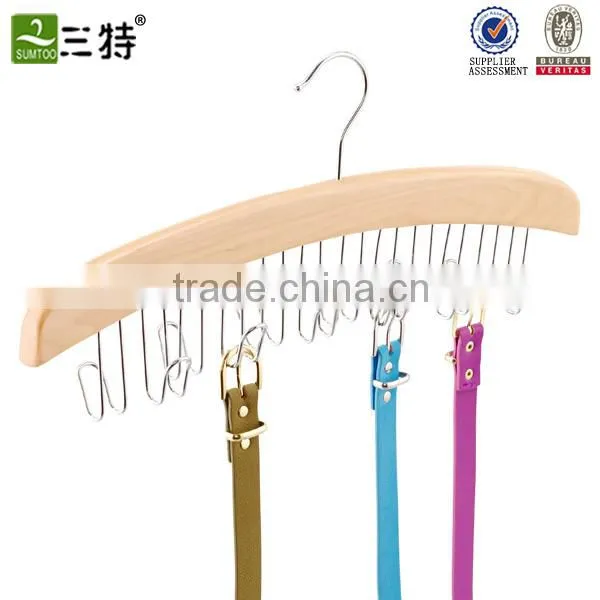 Hot Sale Cheap Wooden Rotating Tie Hanger photo-2