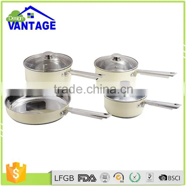 Hot Item Red Color 7pcs Cookware Set Stainless Steel Cookware Kitchen Ware Set photo-2