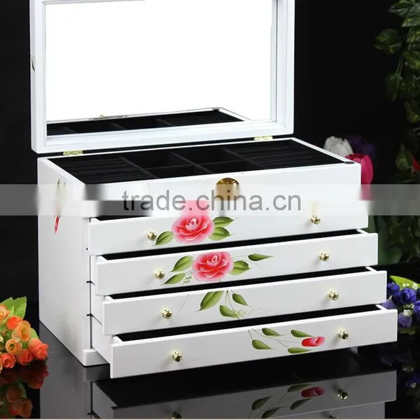 Newest Natural Wooden Jewelry Box Unique Lacquer Jewellery Gift Packaging Box photo-3