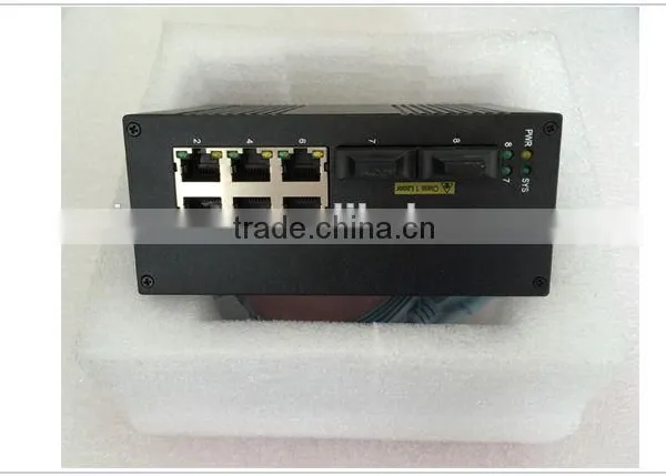 8 Port Switch 2x100M FX and 6x10/100MBase TX Din-rail Managed PoE Industrial Switch P608A photo-3