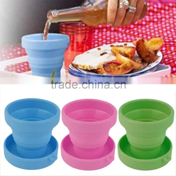 Durable Food Grade Folding Silicone Cup With Lid photo-4