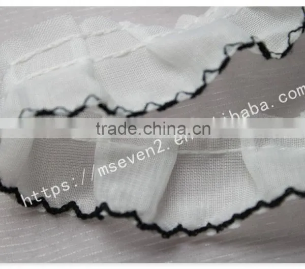Good Price 3cm Width Folding Cotton French Tulle Lace for Dress photo-4