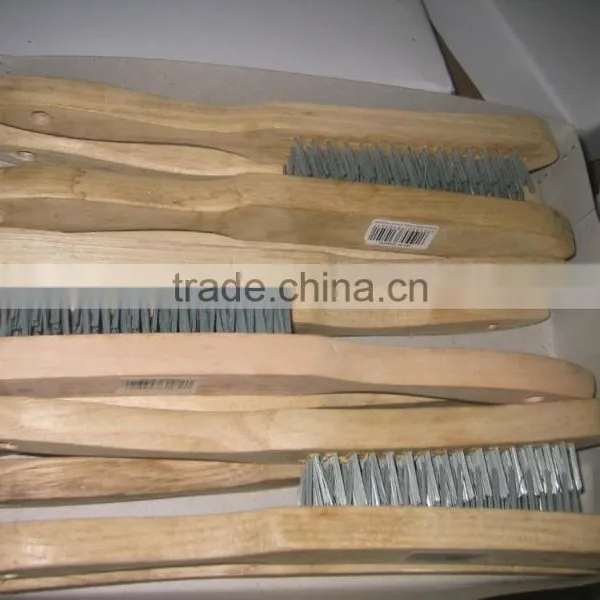 Industrial Steel Wire Brush With Wood Handle photo-2