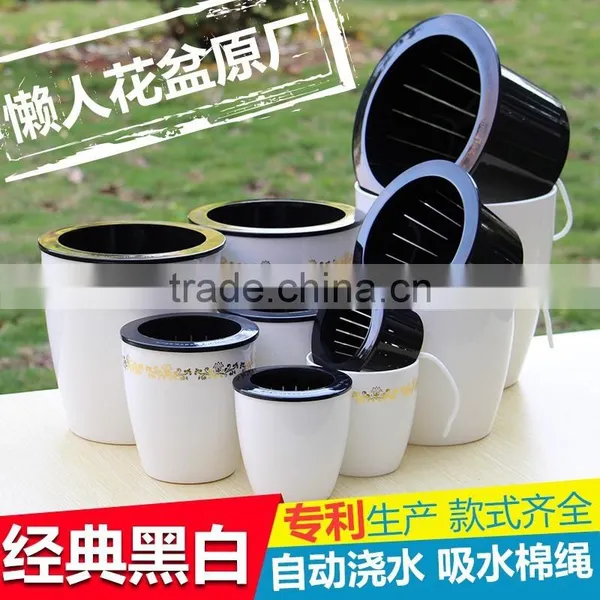 Round Colorful Self Watering Flower Pot