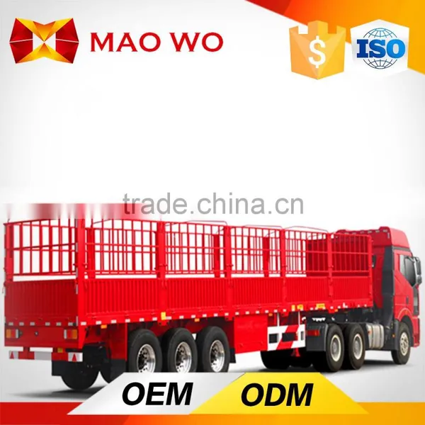 3 Axle High Quality Gooseneck Fence Cargo Transport Stake Semi Trailer photo-3