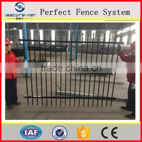 Steel Tube Iron Fence Panel In Balack Color Galvanized Fence Panel photo-4