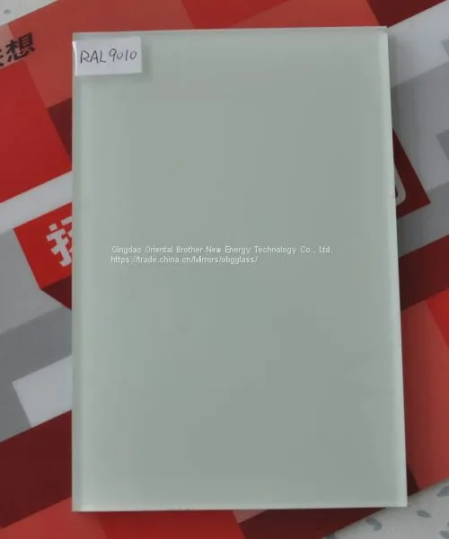 4mm White Painted Glass/ Colored Glass RAL9010 photo-2