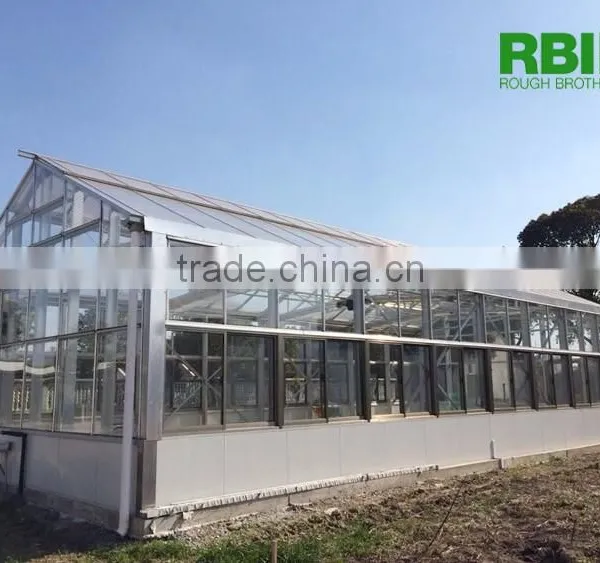 Aluminum Frame Glass Greenhouse PC Greenhouse With Aluminum Structure Single Span With Automatic Ventilation Greenhouse photo-2