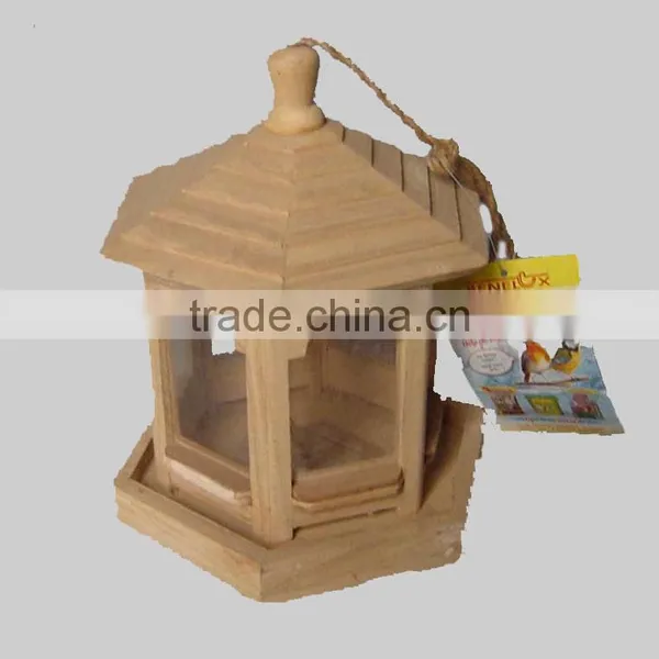 Natural Wood Bird Feeder , Building House for Bird, Wholesale Wood Bird House photo-5