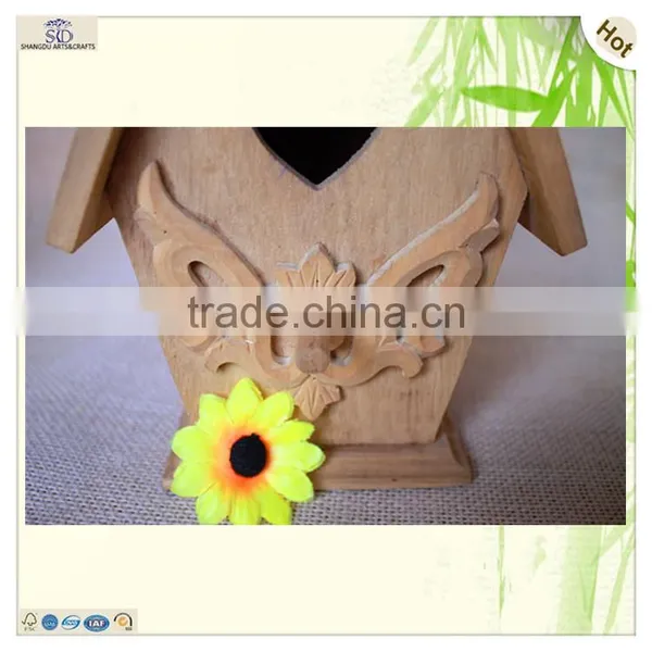 Sale Cutting Laser Engraved Wood Craft Decorative Bird Cages photo-2