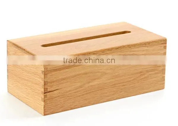 High Quality Plain Wood Car Tissue Box Cover photo-3